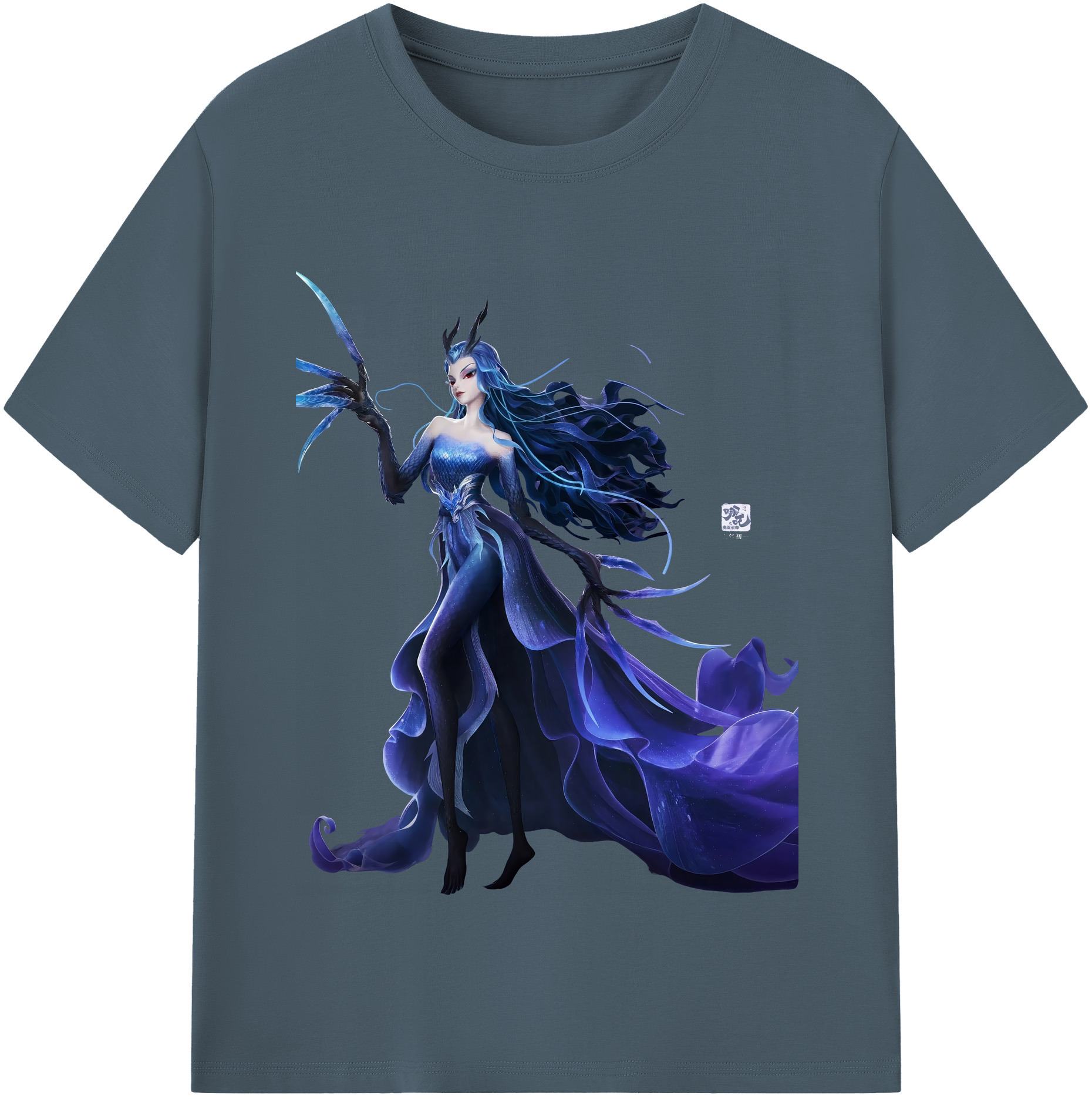 （画像用） Ne Zha 2 ナタ 魔童の大暴れ 綿100％半袖Tシャツ（フロントプリント）